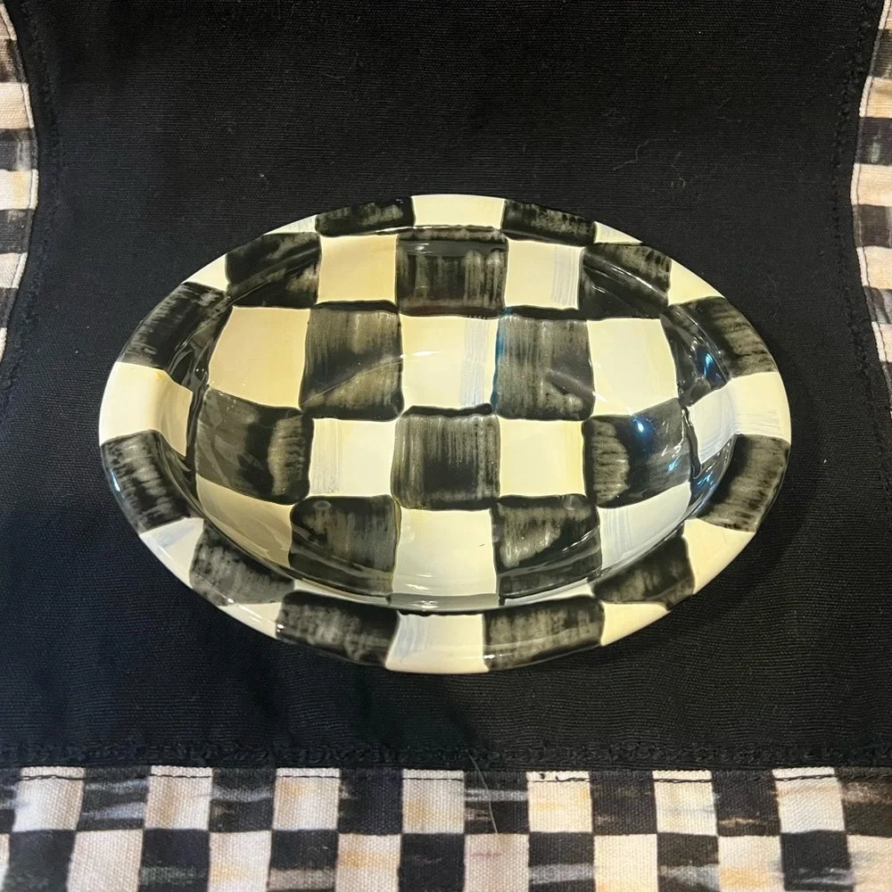 Mackenzie-Childs Courtly Check Soap Dish! New with tags.